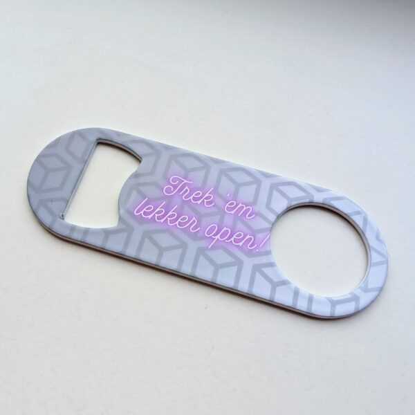 Gepersonaliseerde bieropener met logo of tekst