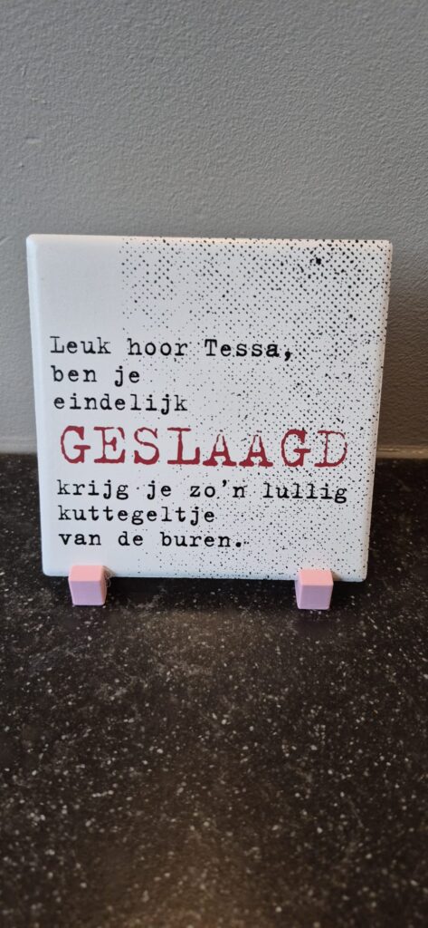 Gepersonaliseerd Keramiek Tegeltje met UV Print