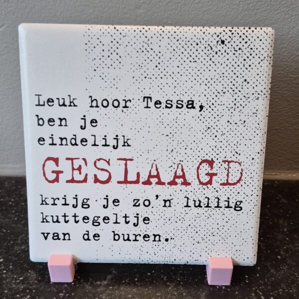 Gepersonaliseerd Keramiek Tegeltje met UV Print