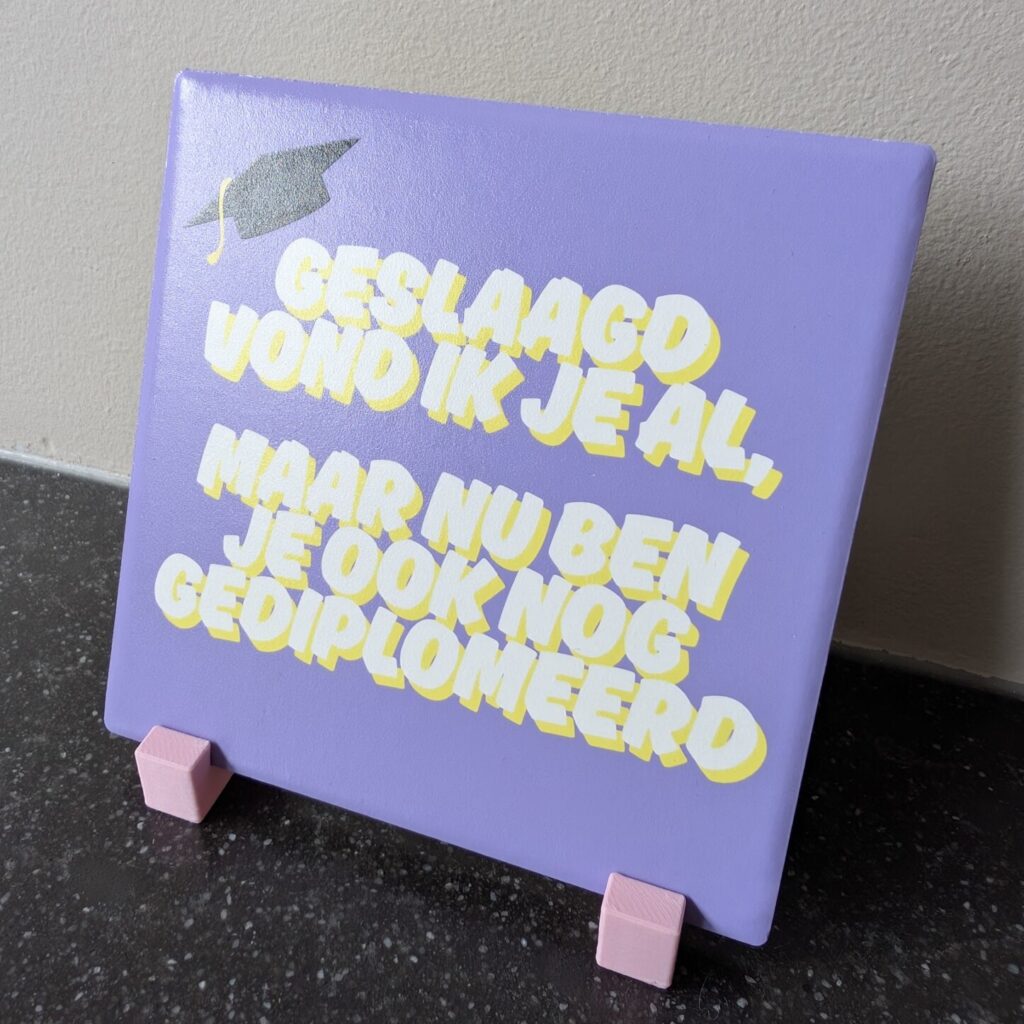 Gepersonaliseerd Keramiek Tegeltje met UV Print